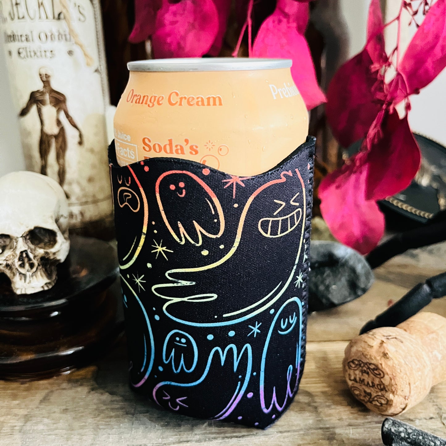 Rainbow Ghost Drink Koozie