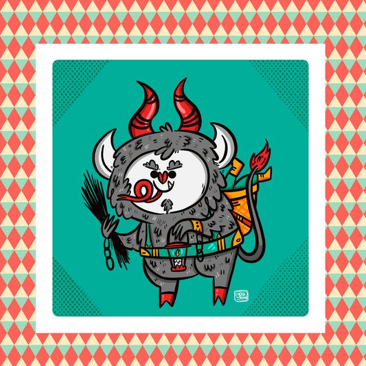 Festive Krampus (version 2) Art Print