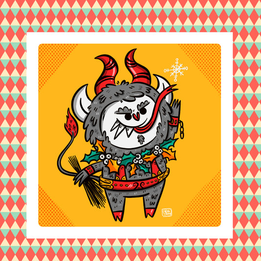 Festive Krampus (version 1) Art Print