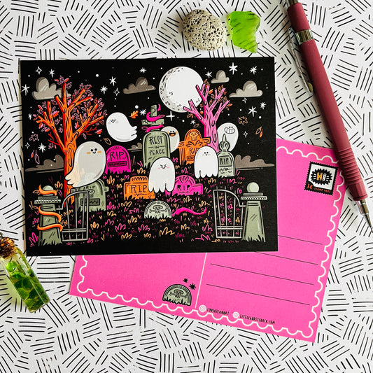 Haunted Cemetery Postcard Set