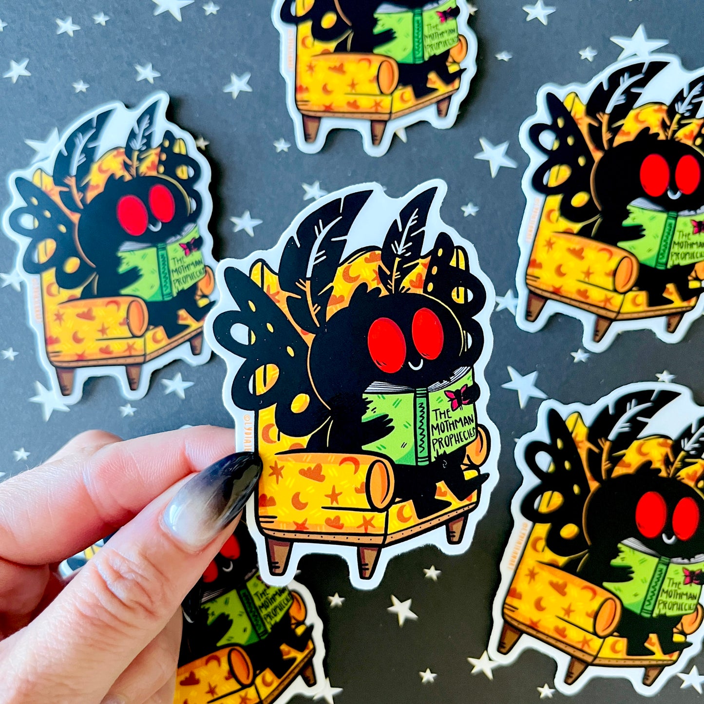 Mothman Library Vinyl Sticker