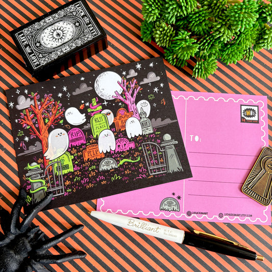 Haunted Cemetery Postcard Set