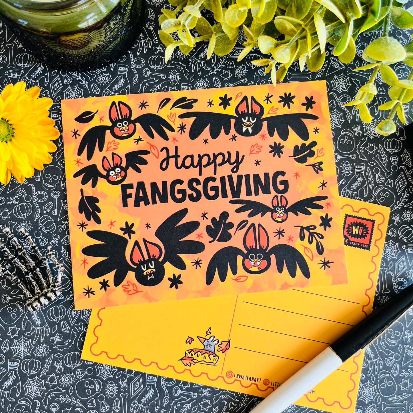 Spooky Thanksgiving ( Creepsgiving) Postcard Set