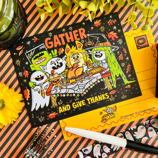 Give Thanks ( Creepsgiving ) Postcard Set