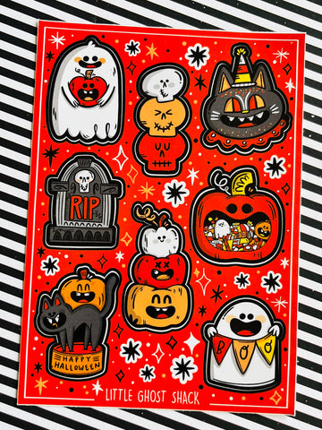 Halloween Decorations Sticker Sheet