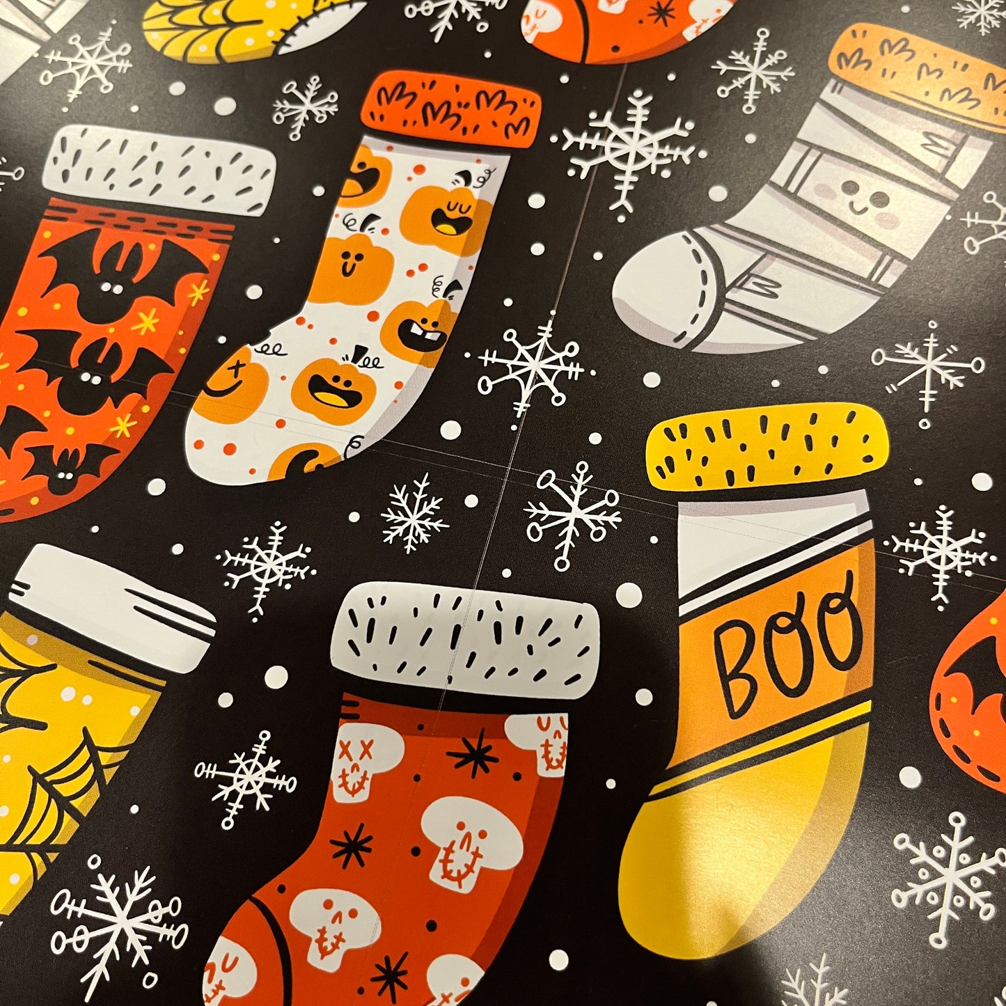 Spooky Stocking Wrapping Paper