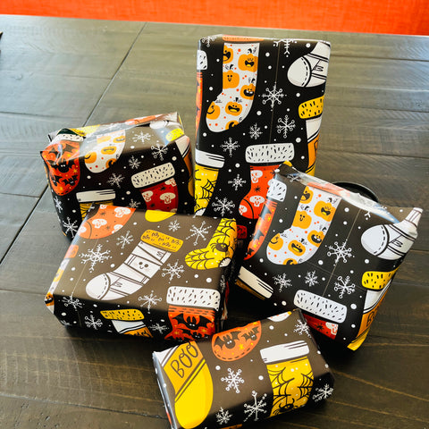 Spooky Stockings Wrapping Paper