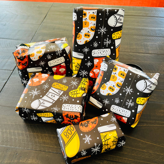 Spooky Stocking Wrapping Paper