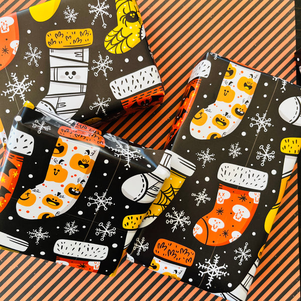 Spooky Stockings Wrapping Paper