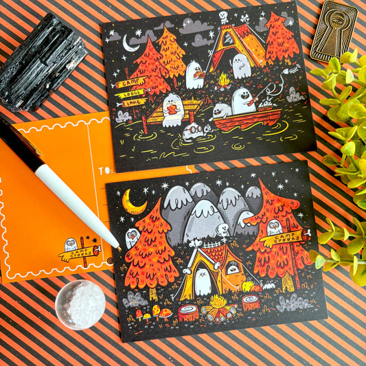 Spooky Summer Camp Postcard Set