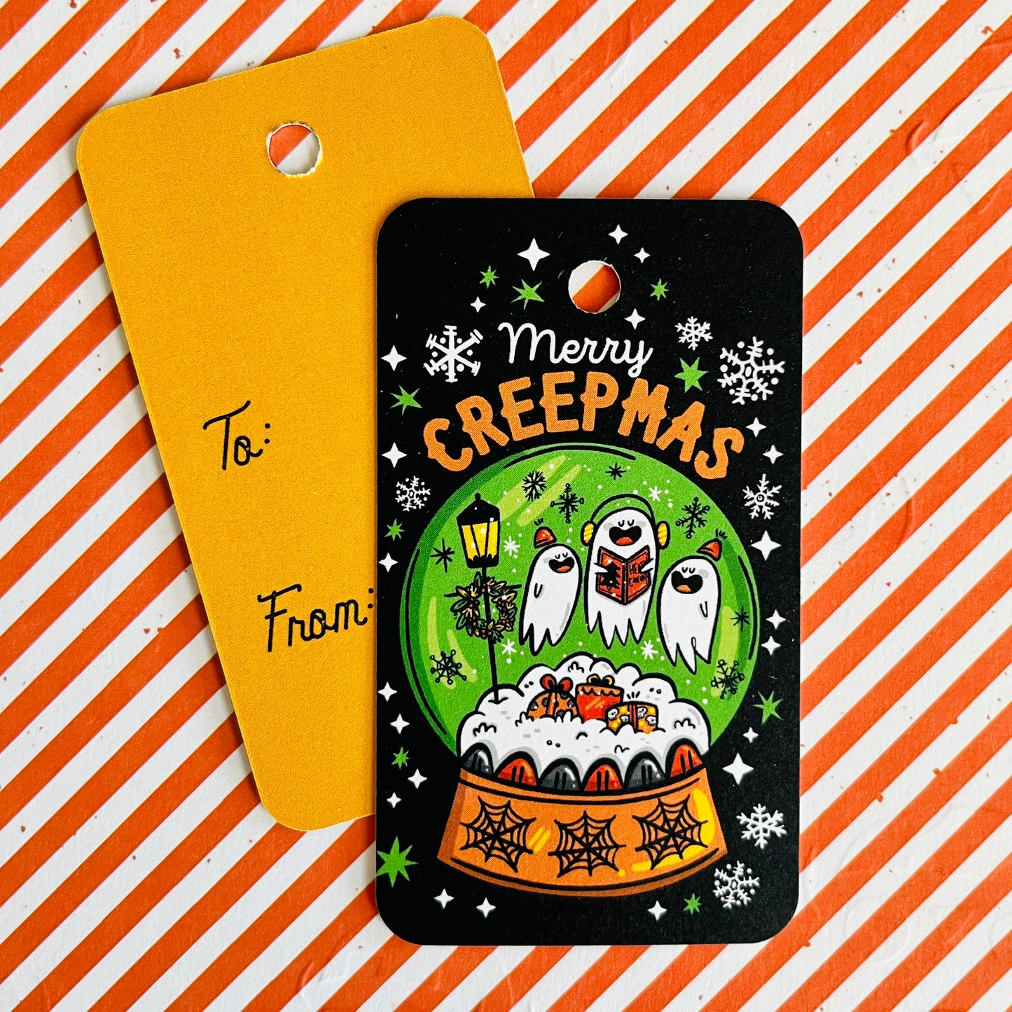 Creepmas Snow Globe Gift Tags