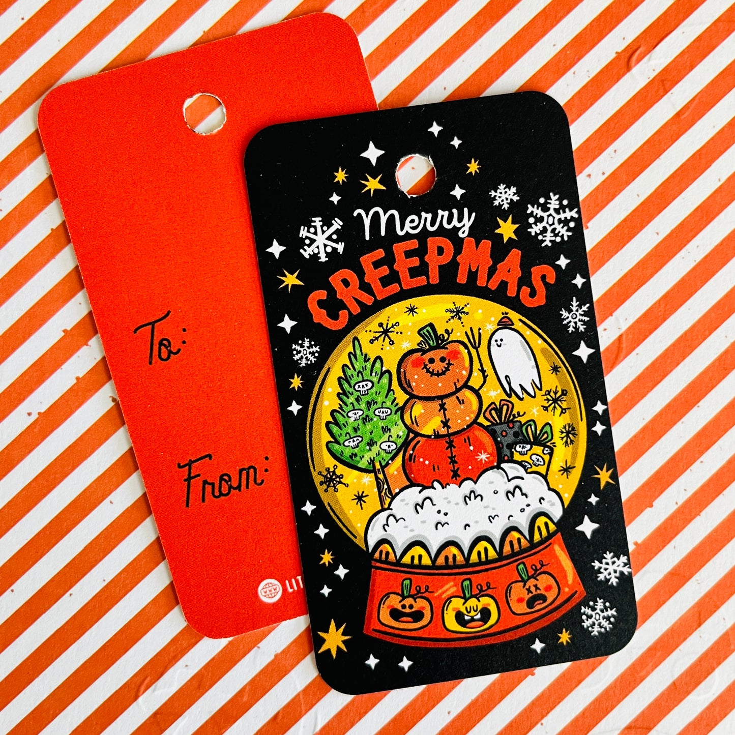 Creepmas Snow Globe Gift Tags