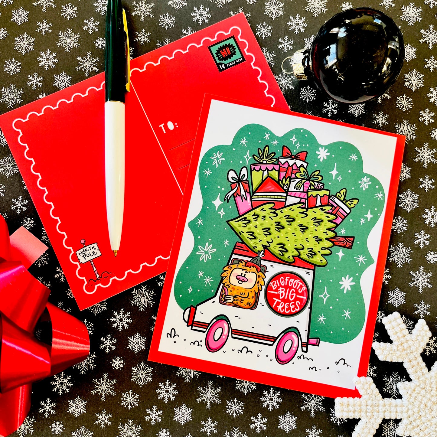 Cryptid Christmas Postcard Set