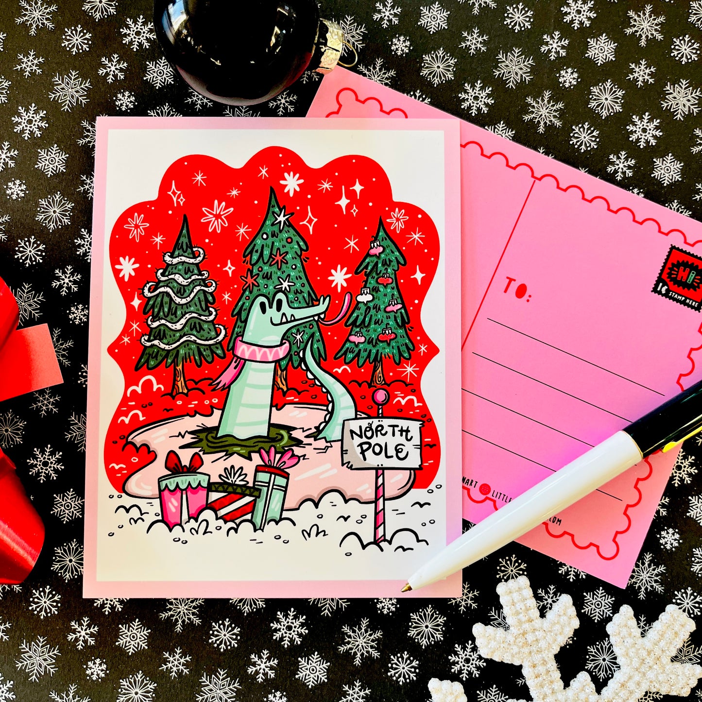 Cryptid Christmas Postcard Set
