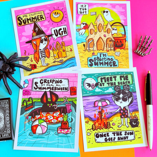 Summer Sucks Postcard Set