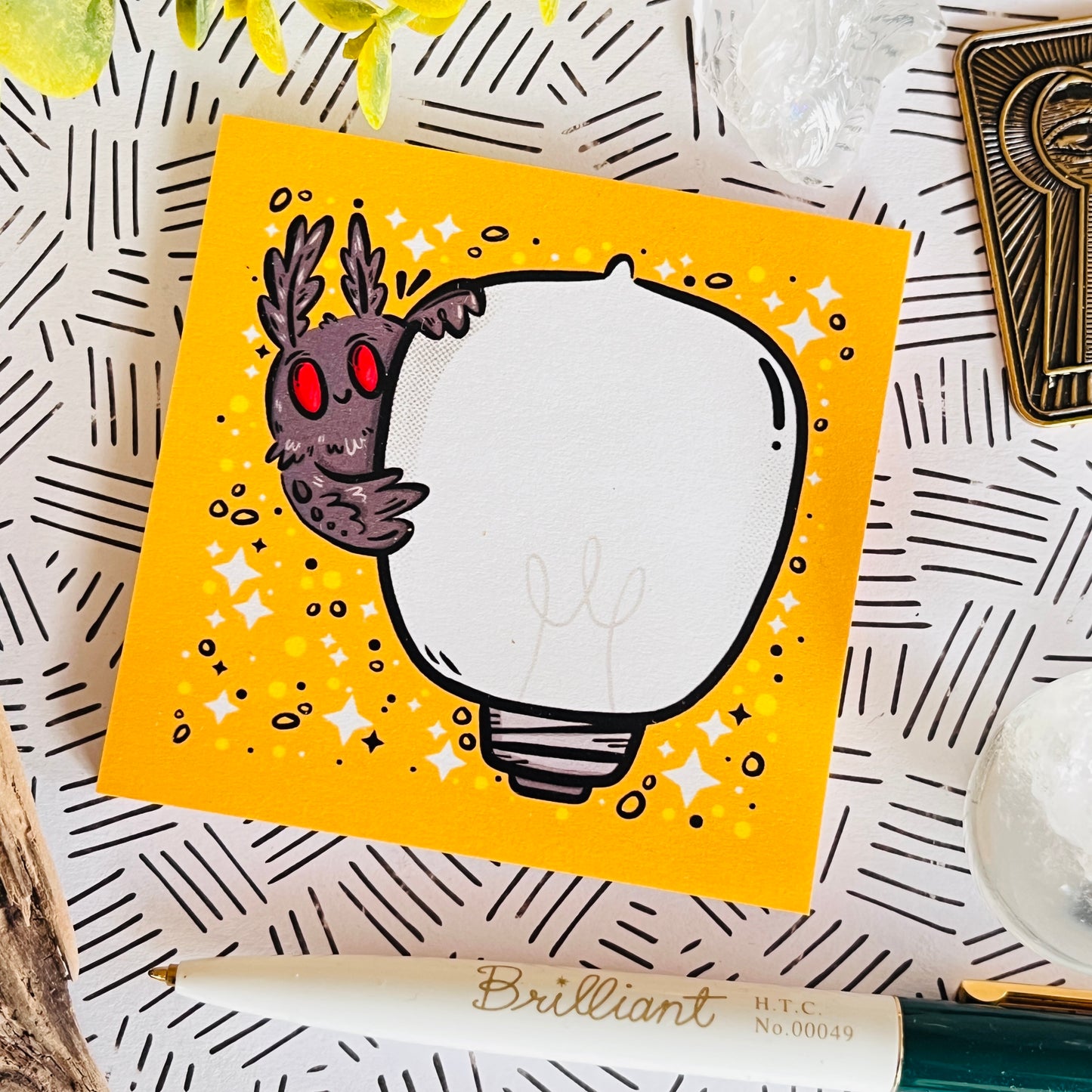 Mothman Bright Idea Post It Sticky Notes