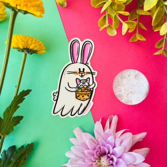 Spring O Ween Ghost Bunny Sticker