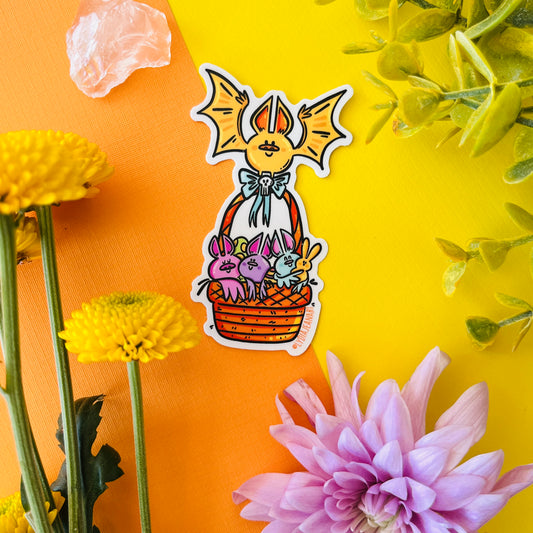 Spring O Ween Bat-Sket Sticker