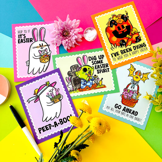 SpringOween Postcard Set