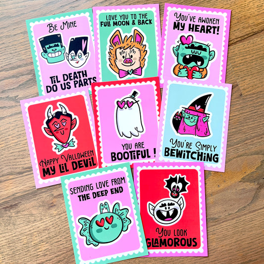 Valloween Postcard Set