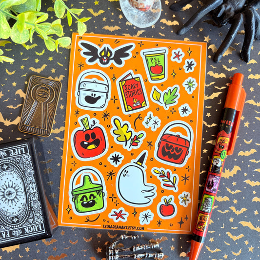Halloween Trick Or Treat Sticker Sheet