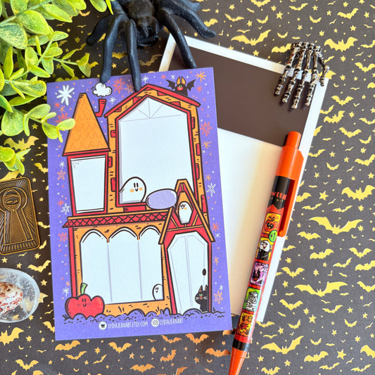 Haunted House Magnetic Notepad