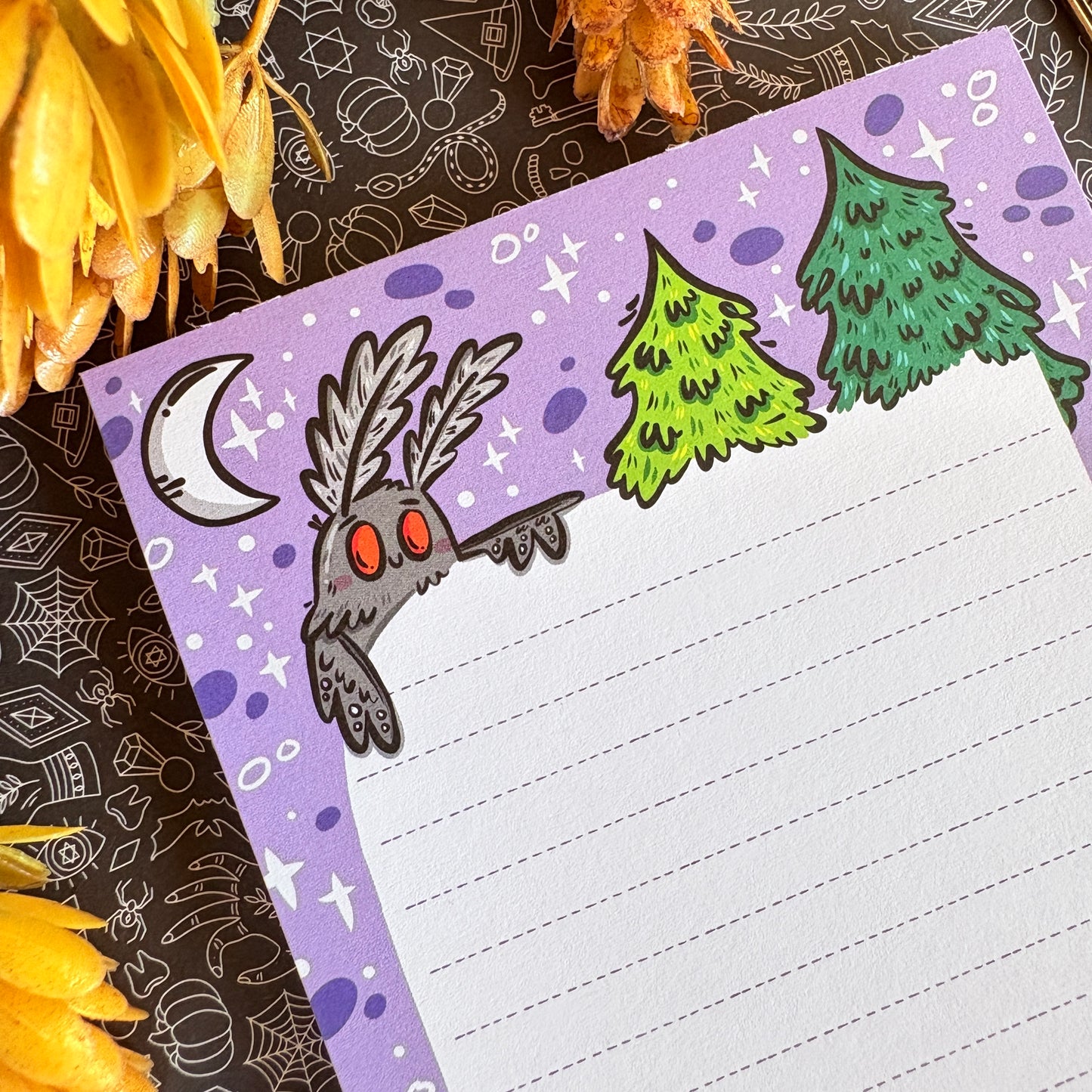 Cute Cryptid Notepad "Mothman & Bigfoot"