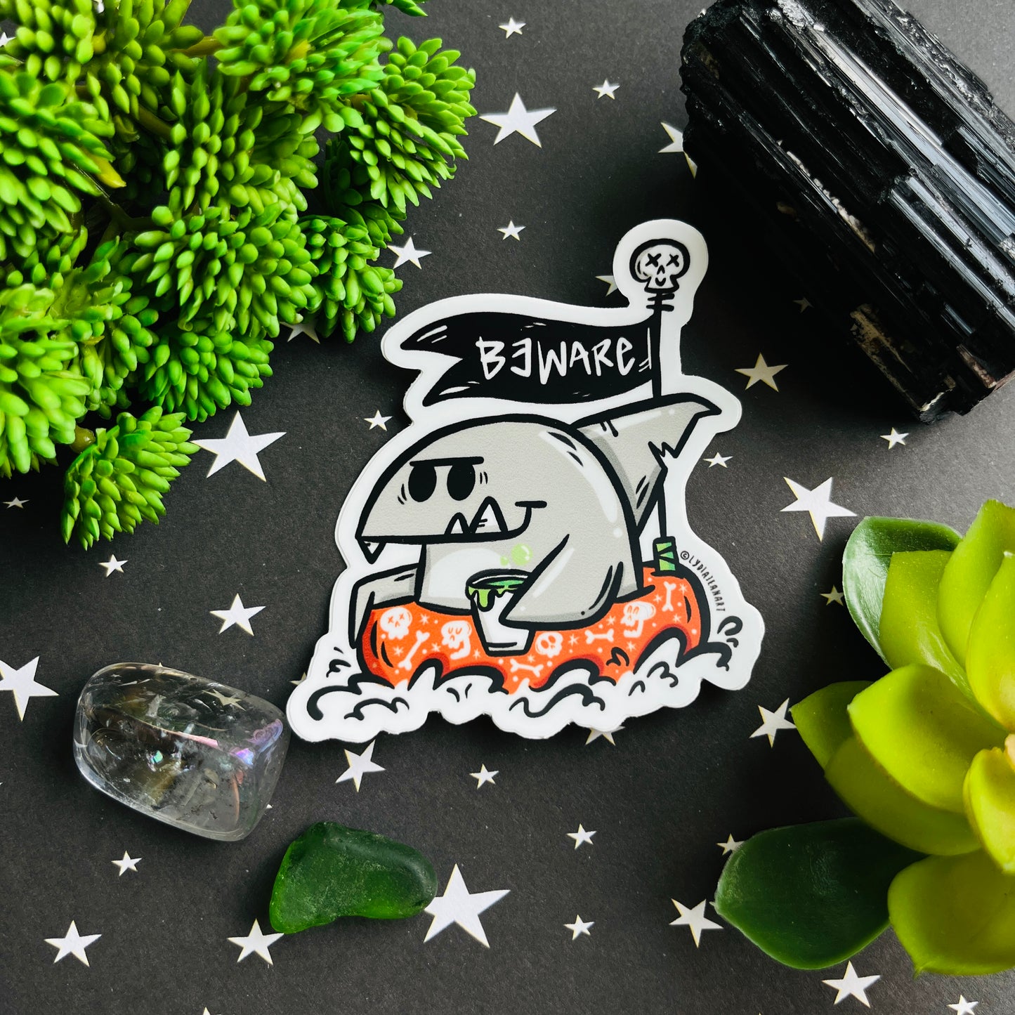 Pirate Sharks Vinyl Stickers