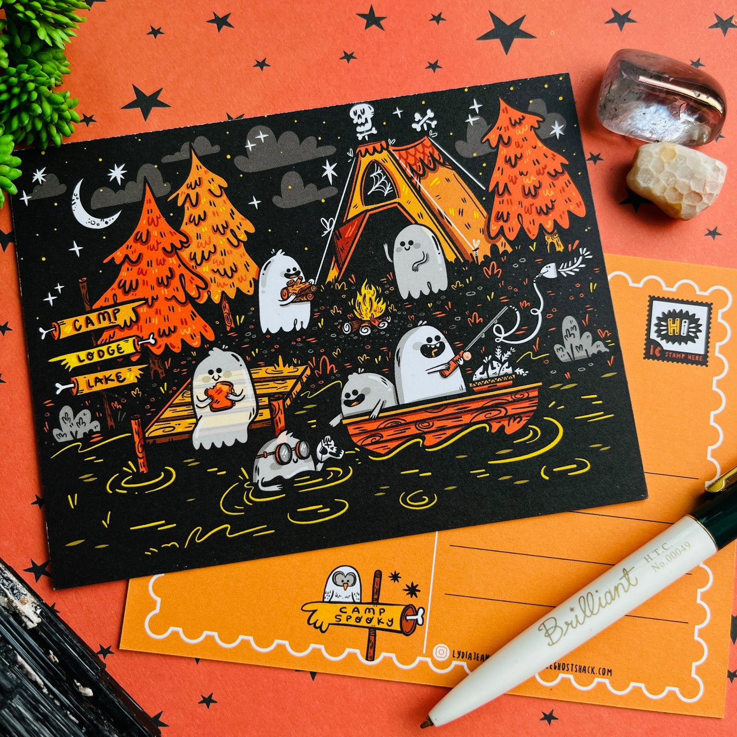 Spooky Summer Camp Postcard Set