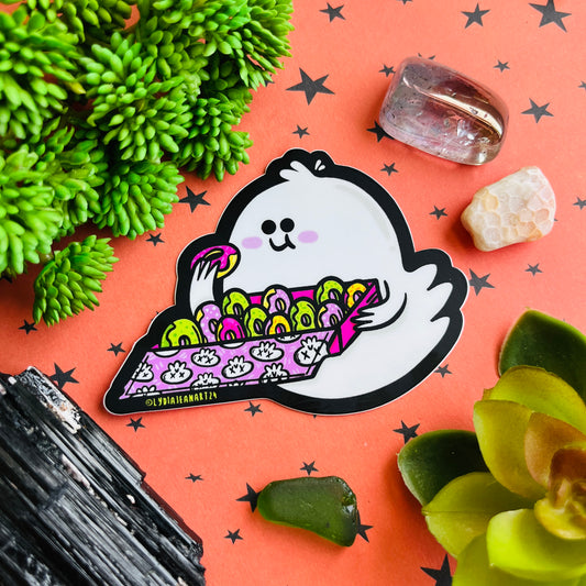 Donut Ghostie Vinyl Sticker