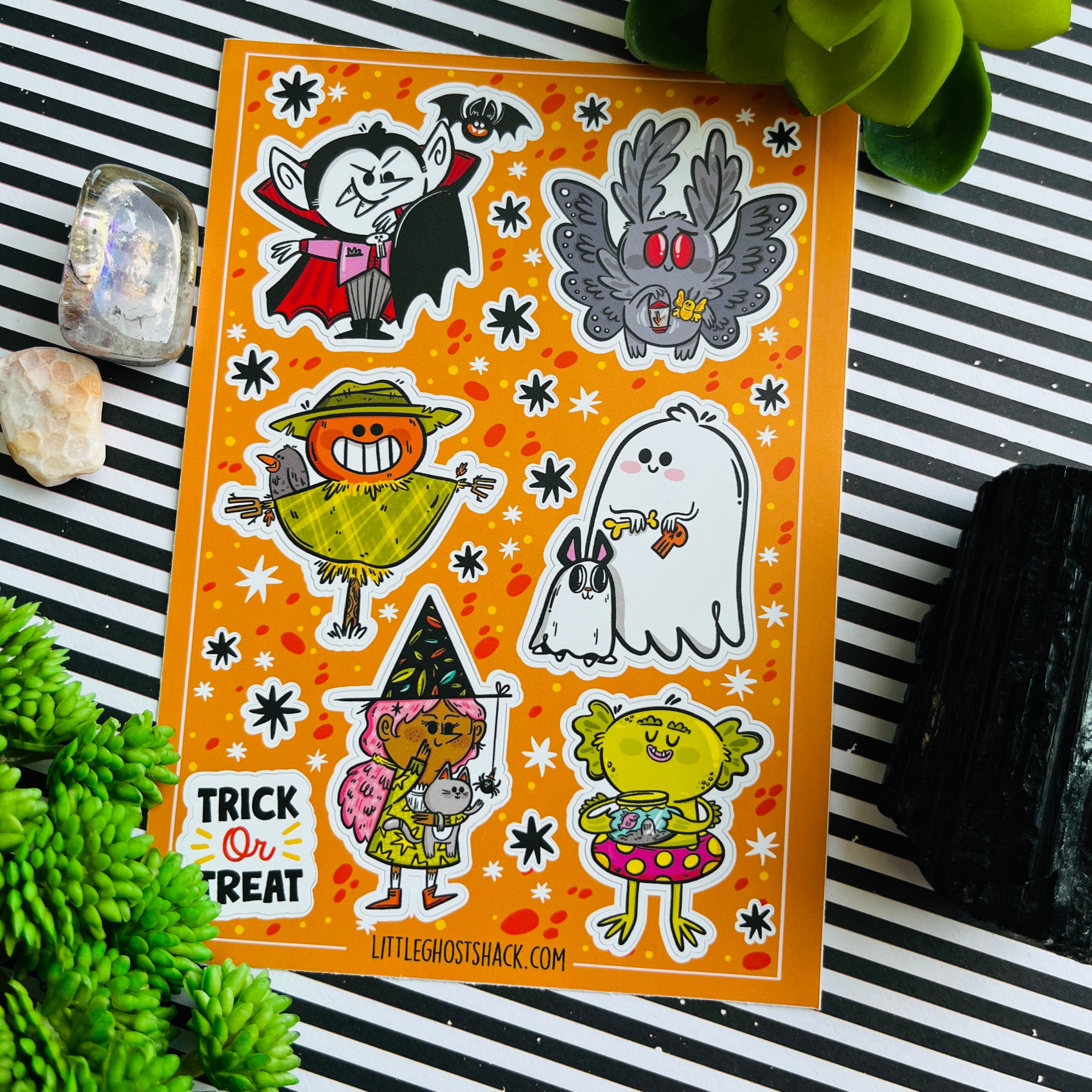 Trick or Treater Vinyl Sticker Sheet – Little Ghost Shack