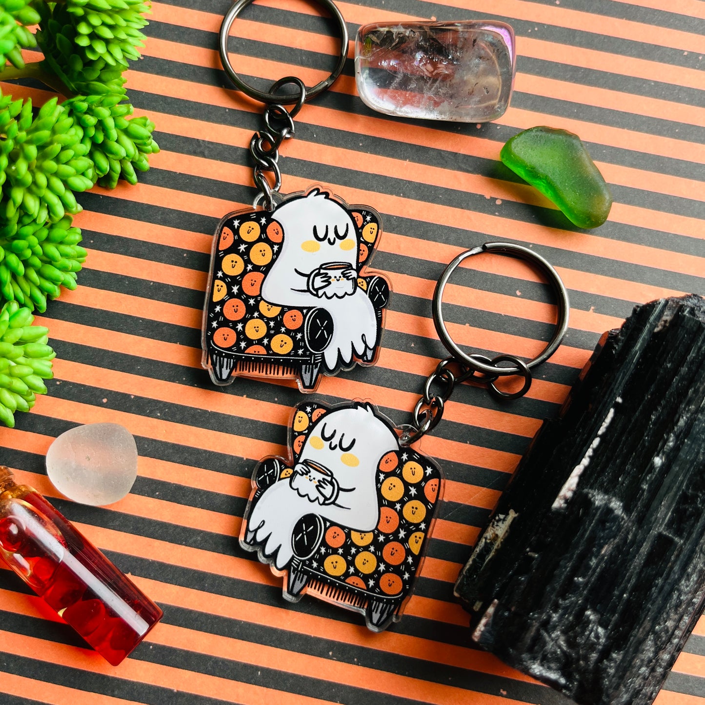 Cozy Ghostie Keychain