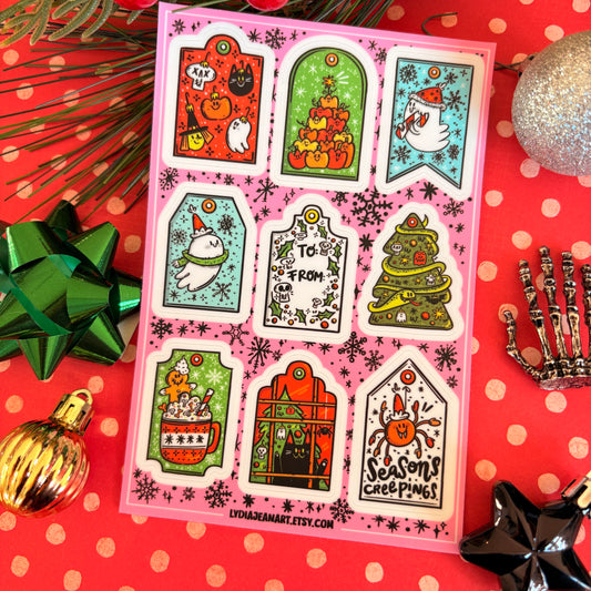 Creepmas Gift Tag Sticker Sheet
