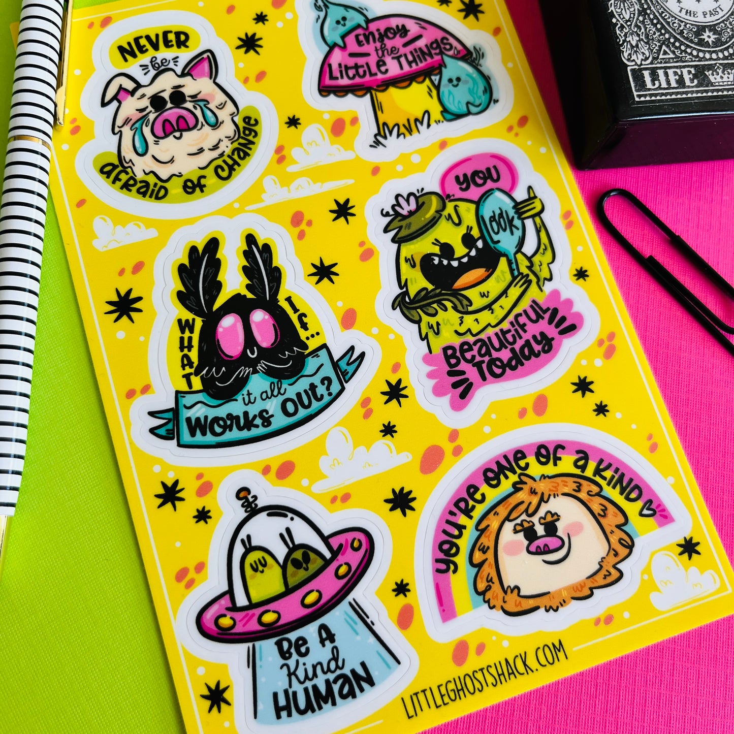 Cryptid Positivity Sticker Sheet