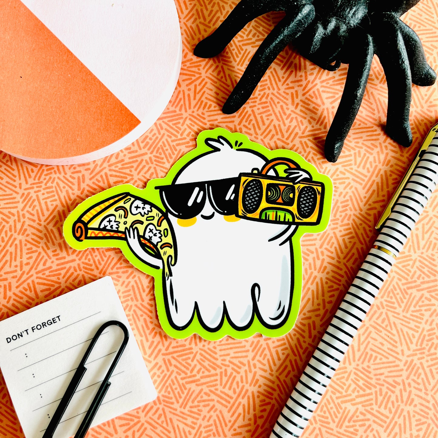 Hot Ghoul Summer Pizza Ghostie Vinyl Sticker