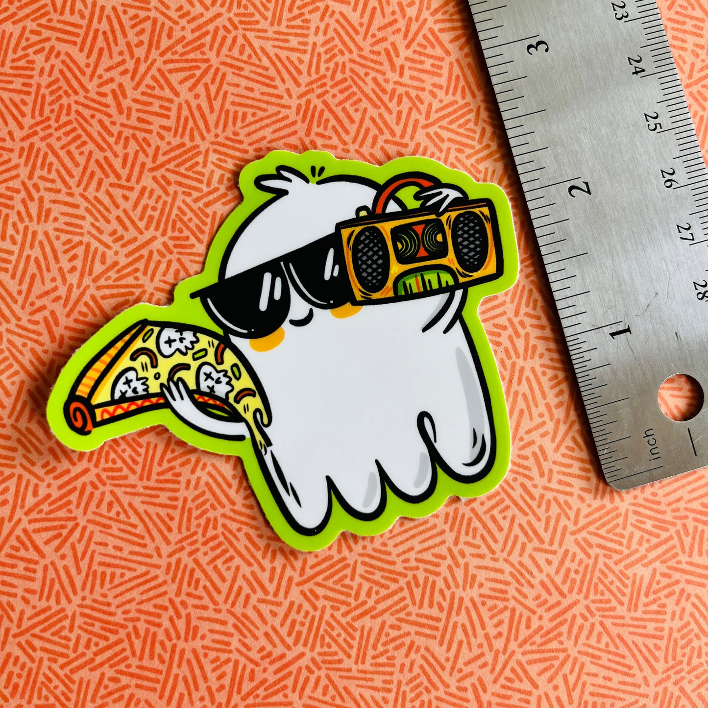 Hot Ghoul Summer Pizza Ghostie Vinyl Sticker