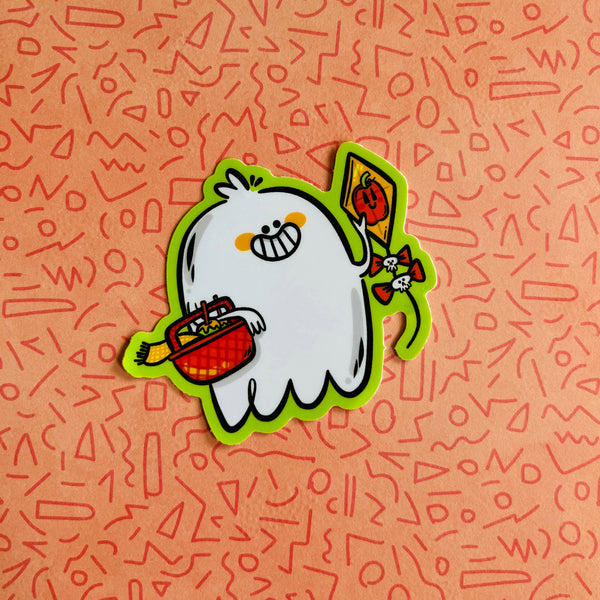 Hot Ghoul Summer Picnic Ghostie Vinyl Sticker