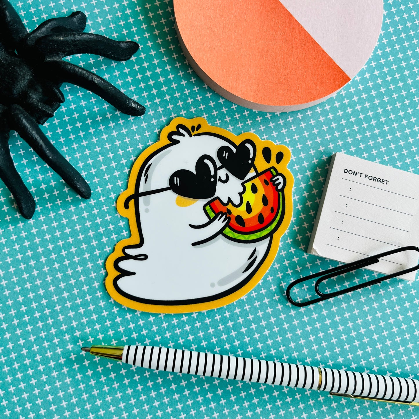 Hot Ghoul Summer Watermelon Ghostie Vinyl Sticker