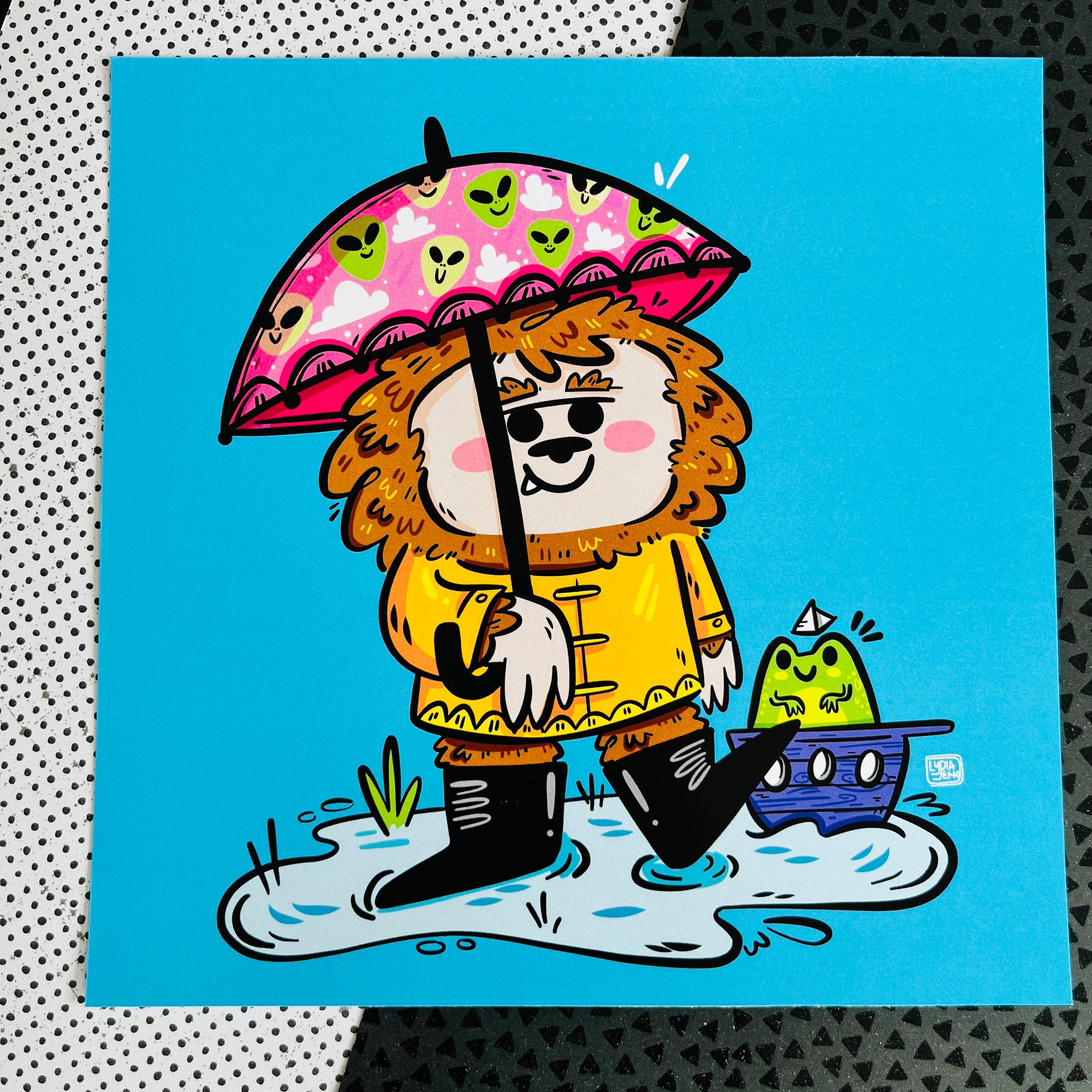 Rainy Day Bigfoot Art Print
