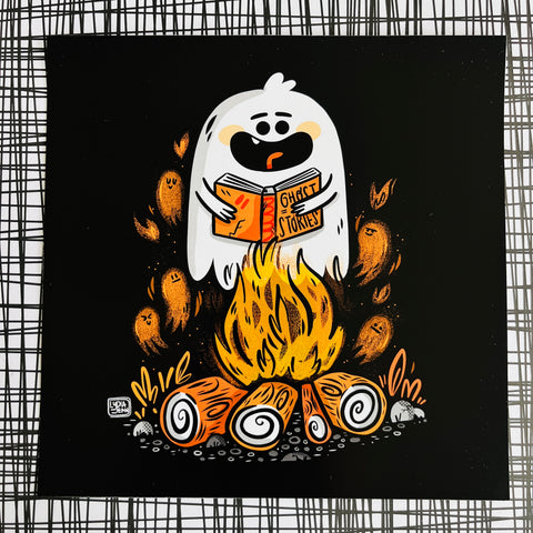 Campfire Ghostie Art Print