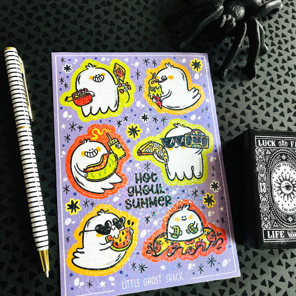 Hot Ghoul Summer Prismatic Sticker Sheet
