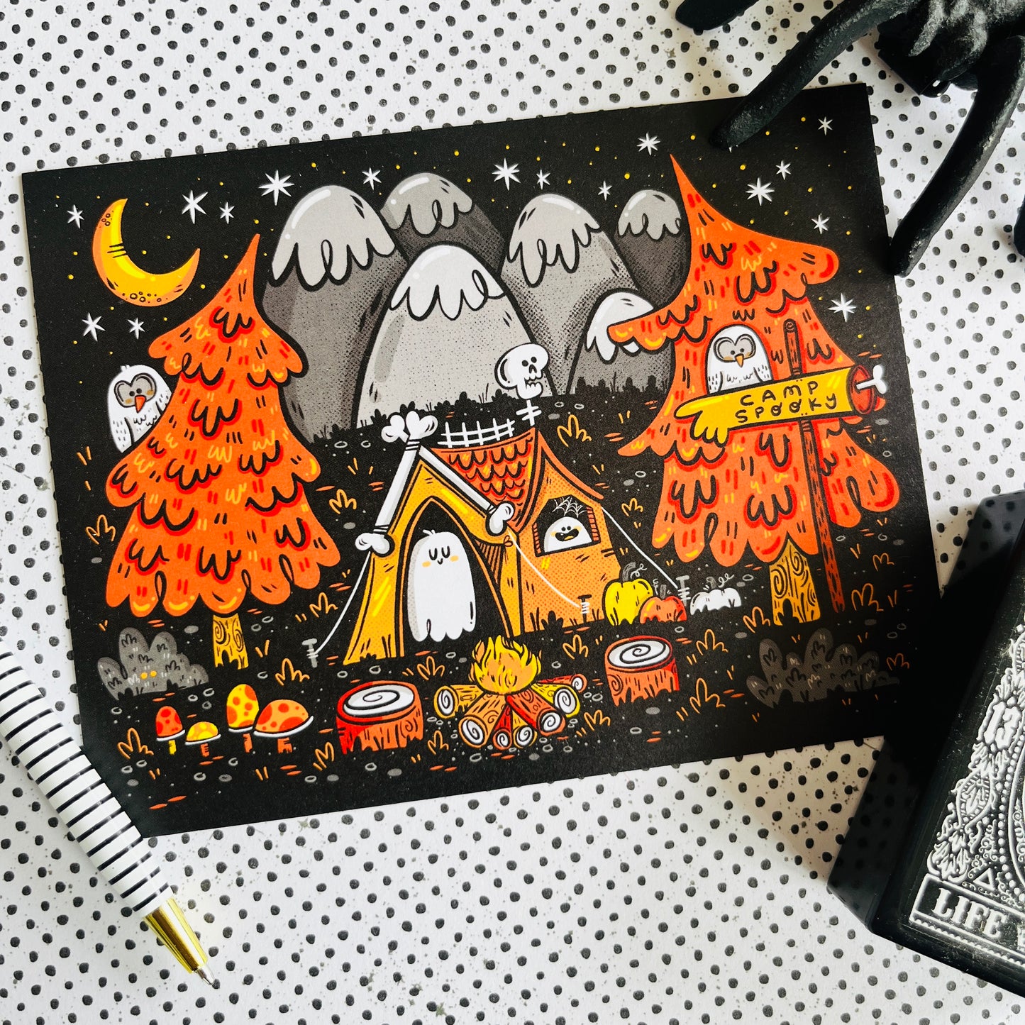 Camp Spooky Postcard Set