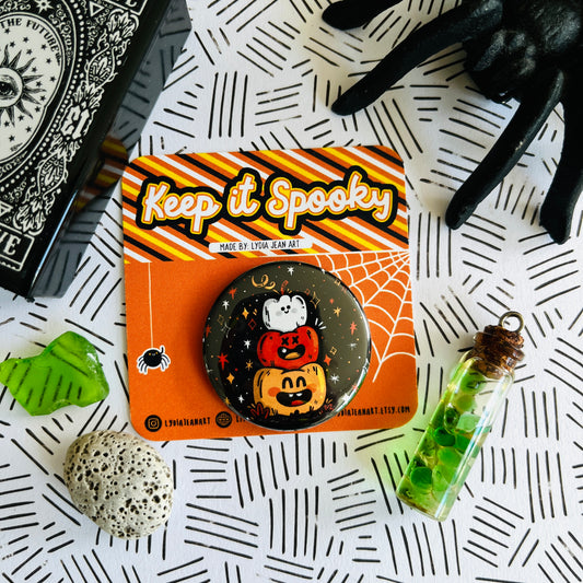 Pumpkin Stack Button / Magnet