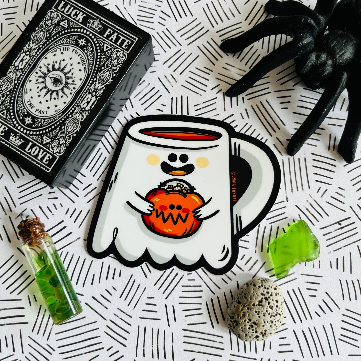 Ghostie Coffee Mug Vinyl Sticker