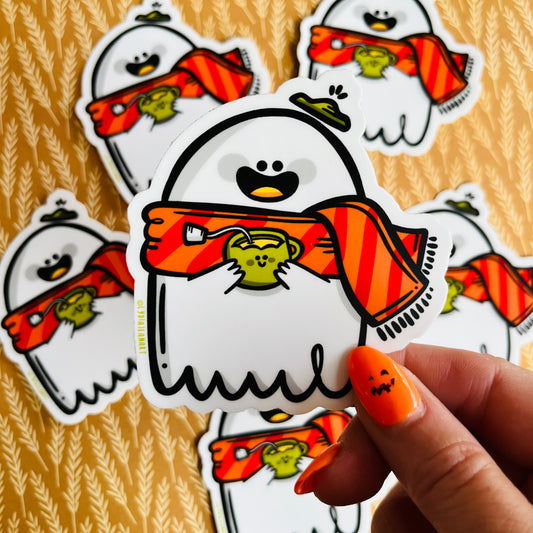 Cozy Ghostie Vinyl Sticker