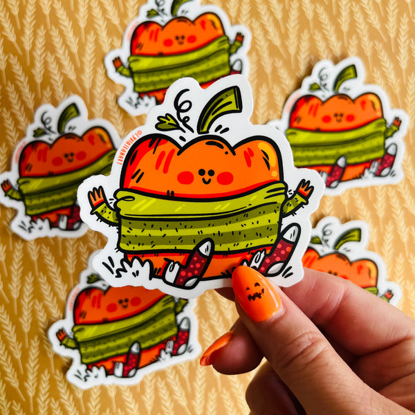 Cozy Pumpkin Vinyl Sticker