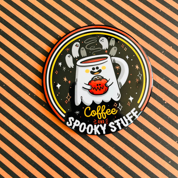 Coffee & Spooky Stuff Pocket Mirror