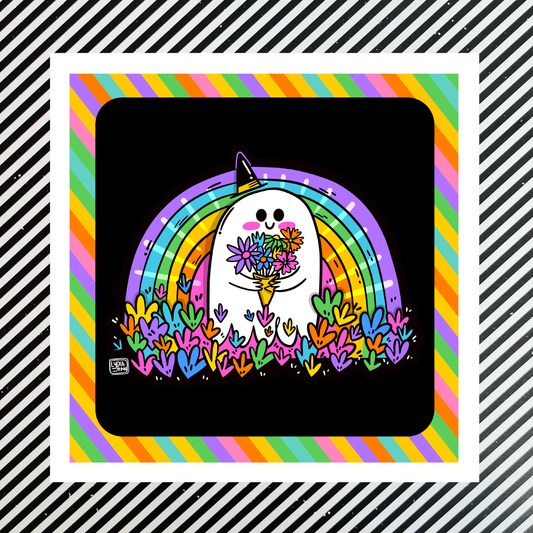 SPOOKY RAINBOW Art Print