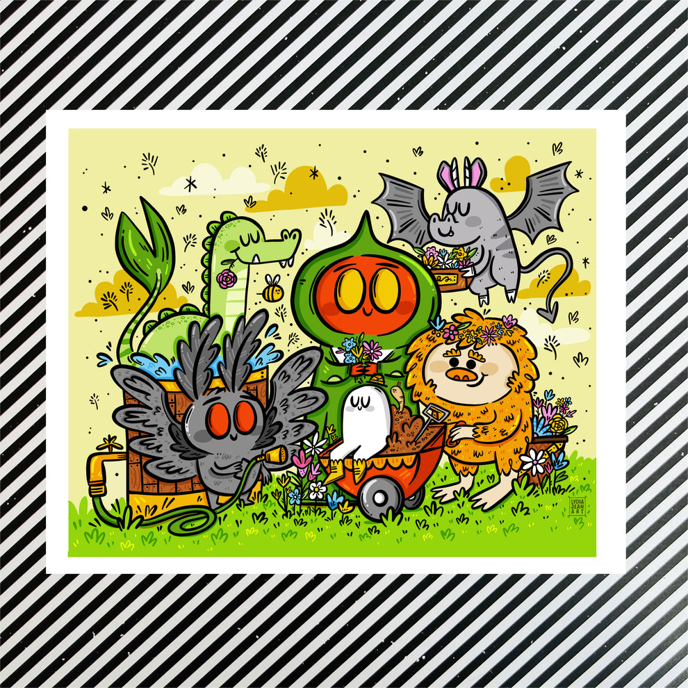 Springtime Cryptids Art Print – Little Ghost Shack
