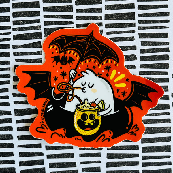 Gothic Floaty Ghostie Vinyl Sticker